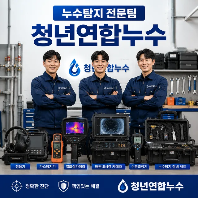 누수탐지 전문 장비 작업